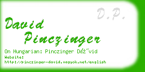 david pinczinger business card